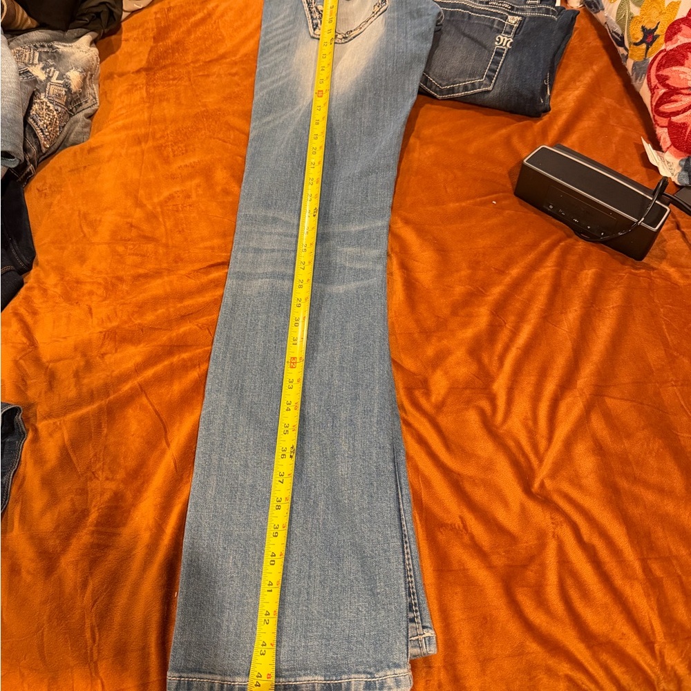 Miss Me Light Blue Boot Cut Jeans with Embellished Pockets - Picture 6 of 6